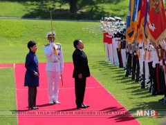 Монгол Улсын Ерөнхийлөгч Ц.Элбэгдоржийг албан ёсоор угтах ёслол боллоо