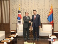 Ерөнхийлөгч Ц.Элбэгдоржид БНСУ-ын Үндэсний Ассамблейн дарга Жон Ы Хва бараалхав