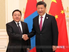 Монгол Улсын Ерөнхийлөгч Ц.Элбэгдорж БНХАУ-ын дарга Си Зиньпинтэй уулзав