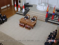Монгол Улсын Ерөнхийлөгч Ц.Элбэгдорж, Японы Ерөнхий сайд Ш.Абэ нар хэвлэлийн бага хурал хийв