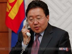  Ерөнхийлөгч Ц.Элбэгдорж НҮБ-ын Ерөнхий нарийн бичгийн дарга Бан Ги Мүнтэй утсаар ярив