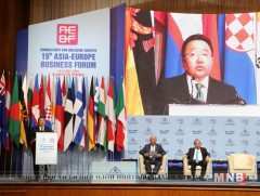 Монгол Улсын Ерөнхийлөгч Ц.Элбэгдорж АСЕМ-ийн Бизнесийн чуулга уулзалтын хаалтад үг хэлэв