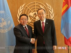 НҮБ-ын Ерөнхий нарийн бичгийн дарга Бан Ги Мүнтэй уулзлаа