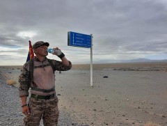 1500 км зайд гүйхээр төлөвлөсөн Э.Даваажамц Дарви сумын нутагт ирээд байна  