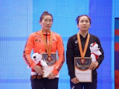 Монголын гурван бүсгүй 53 кг-ын жинд алт, мөнгө, хүрэл медаль