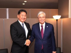 Монгол Улсын Ерөнхийлөгч У.Хүрэлсүх Бүгд Найрамдах Казахстан Улсын Ерөнхийлөгчтэй уулзав