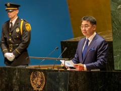 Монгол Улсын Ерөнхийлөгч У.Хүрэлсүх НҮБ-ын Ерөнхий Ассамблейн чуулганы Ерөнхий санал шүүмжлэлд үг ..