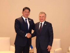 Ерөнхийлөгч У.Хүрэлсүх Бүгд Найрамдах Узбекистан Улсын Ерөнхийлөгчтэй уулзав